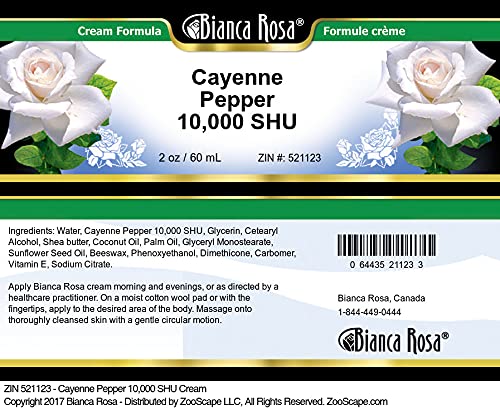 Cayenne Pepper 10,000 SHU Cream, 2 oz B71209