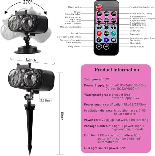 Holiday Projector with 10 HD Replaceable Slides A41904