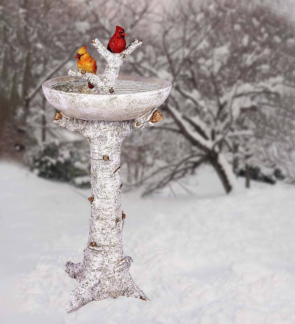 Resin Birdbath, Hand Painted, 12" dia. x 27½"H W70820