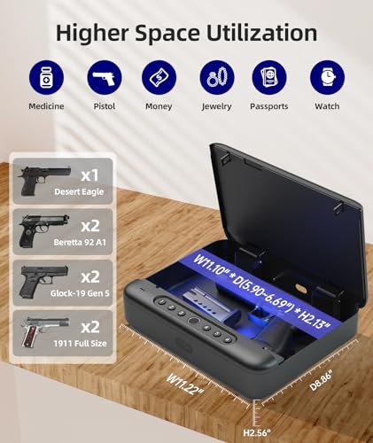 Biometric Gun Safe with Fingerprint or Keypad I22407