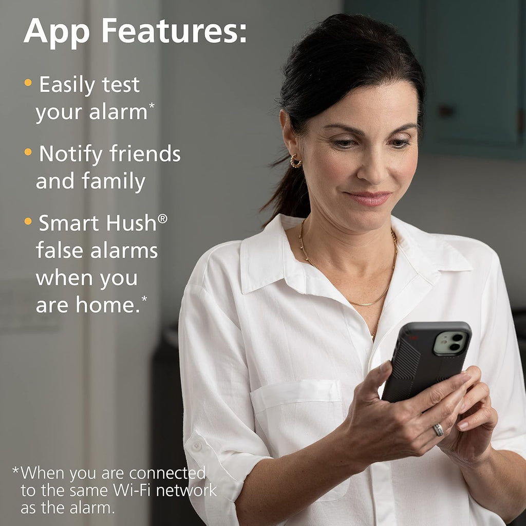 Smart Smoke Detector & Indoor Air Quality Monitor, WiFi, Hardwired with Battery Backup A392