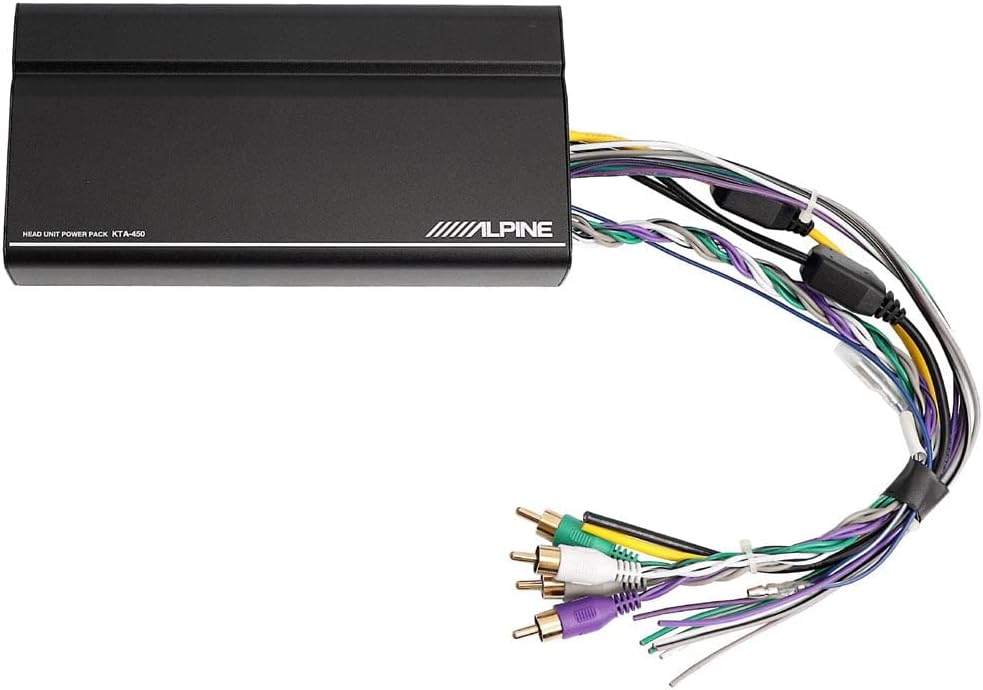 Receiver Compatible with CarPlay and Android Auto - Includes 4-Channel Power Pack Amp K30256