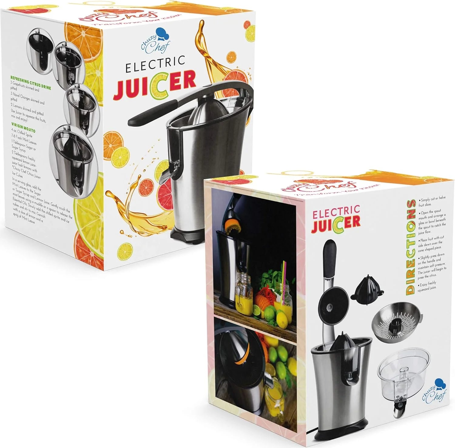 Stainless Steel Electric Citrus Juicer with Anti-Drip Citrus Press 300 Watt Motor I2296