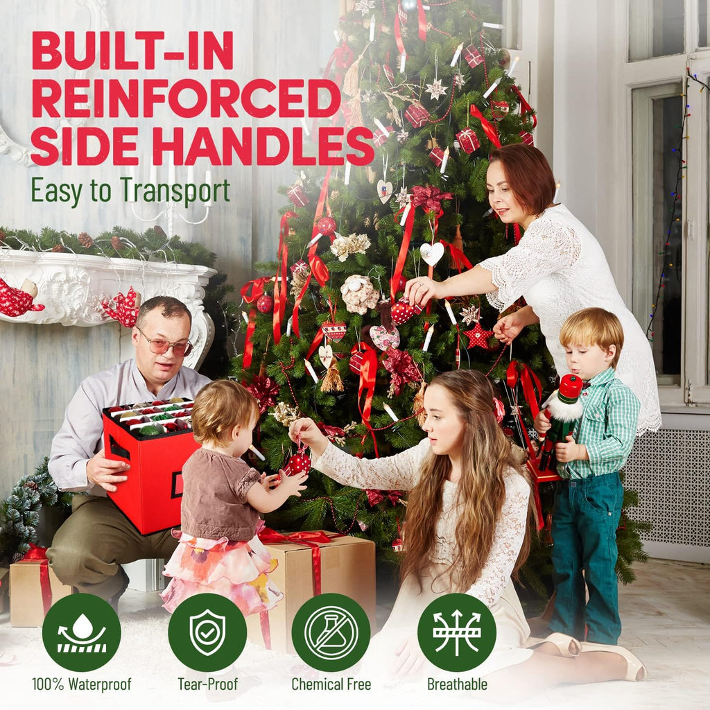 4-Layer Polyester Ornament Storage Box Y464668