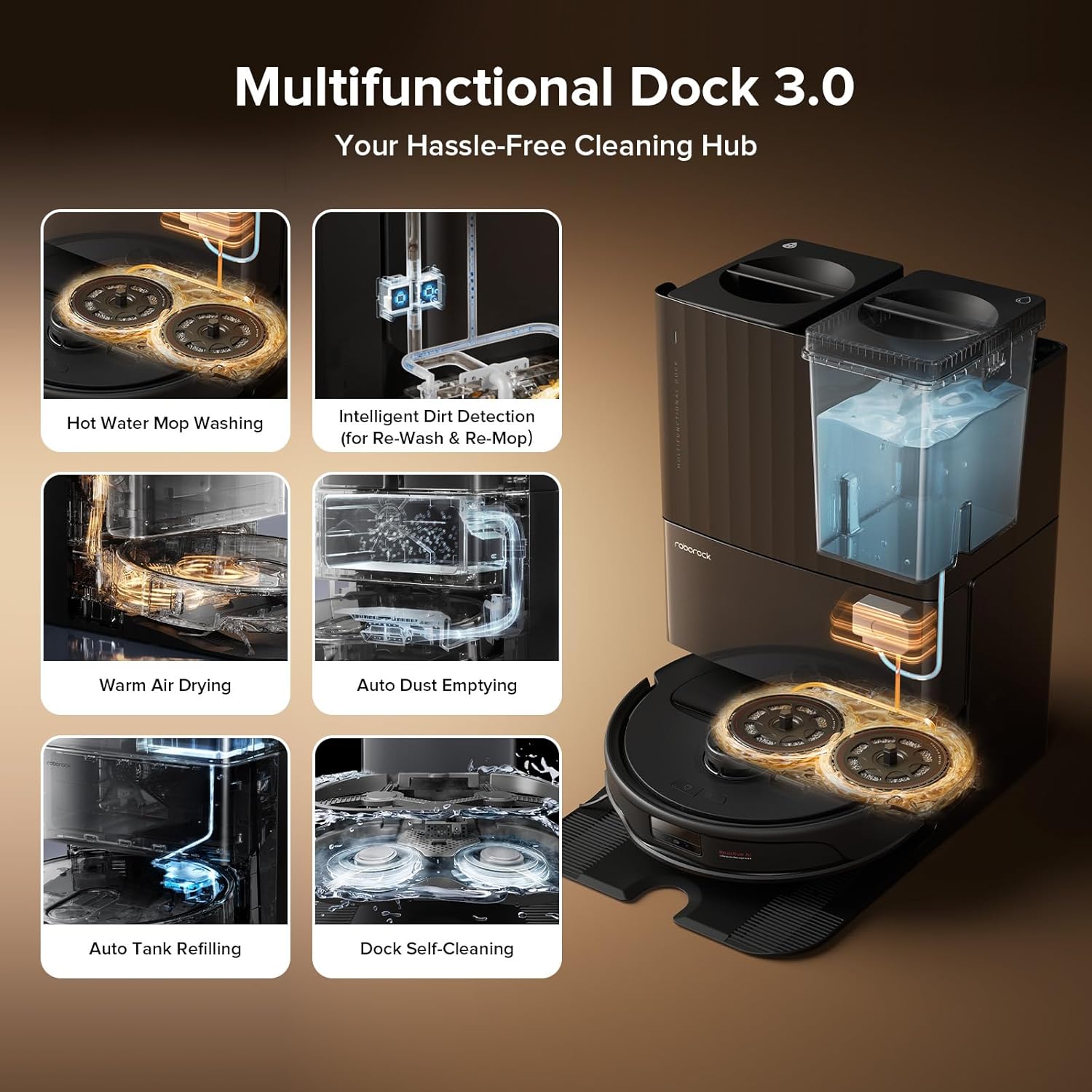 Robot Vacuum and Mop with Multi-Surface Floor Cleaning Solution Q45266