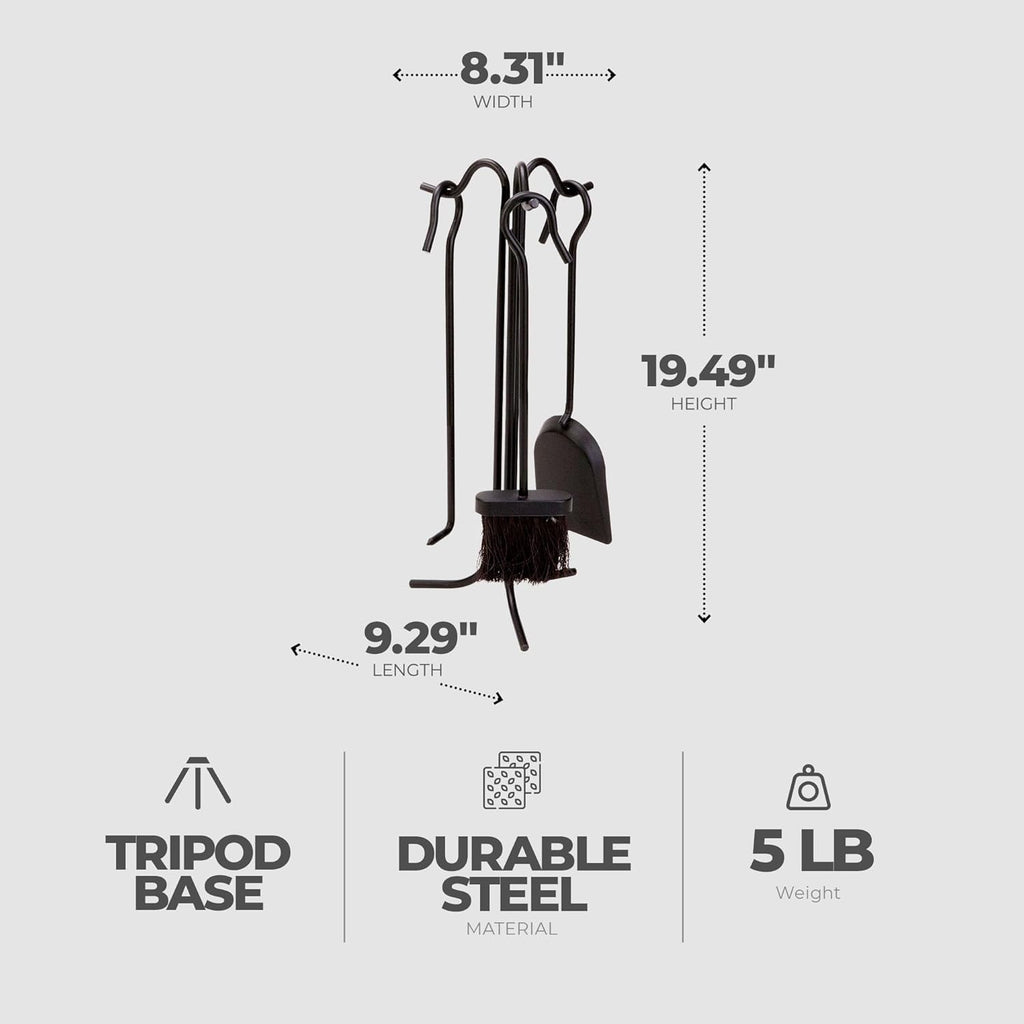 4-Piece Fireplace Tool Set E710635