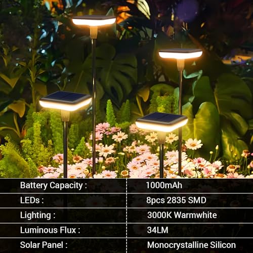 4 Pack 31" Tall Solar Pathway Light Z815