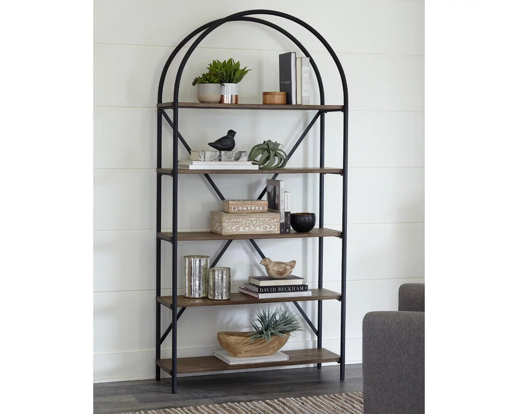 Brown/Black Bookcase E346887