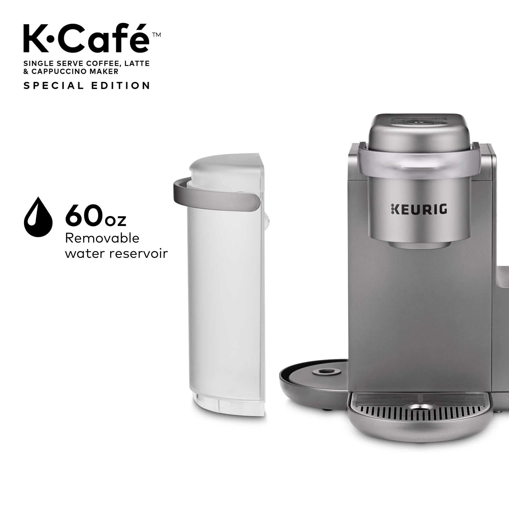 Single Serve K-Cup Pod Coffee, Latte and Cappuccino Maker, Nickel U967