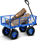 Blue All Terrain Utility Cart with Removable Side Meshes N338