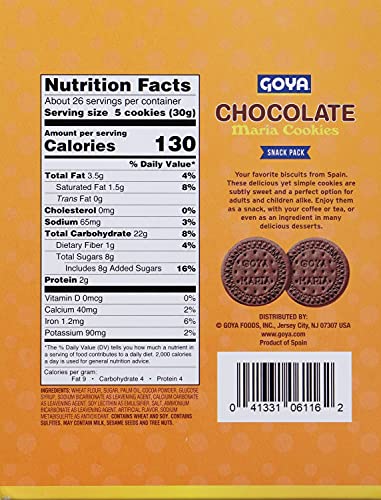 Chocolate Cookies 200 grs. 7 oz. 2 Pack A5424