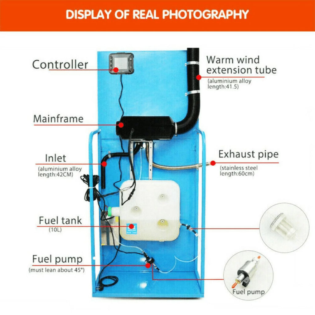 8KW 12V Diesel Air Heater with Remote Control Y168503