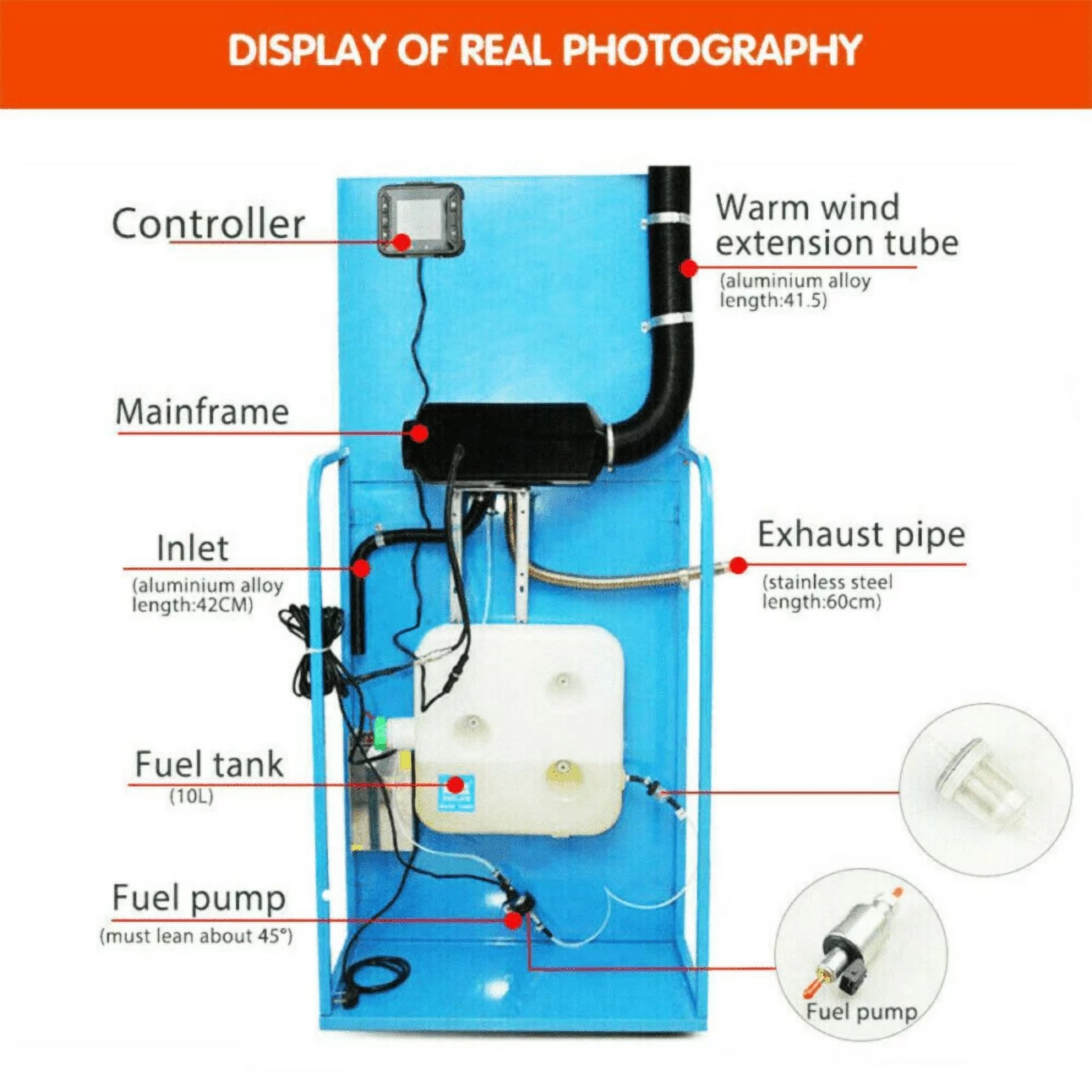 8KW 12V Diesel Air Heater with Remote Control Y168503