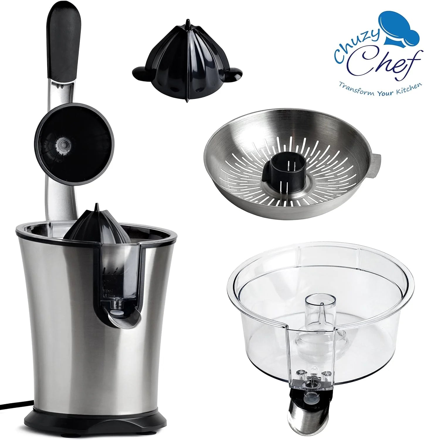 Stainless Steel Electric Citrus Juicer with Anti-Drip Citrus Press 300 Watt Motor I2296