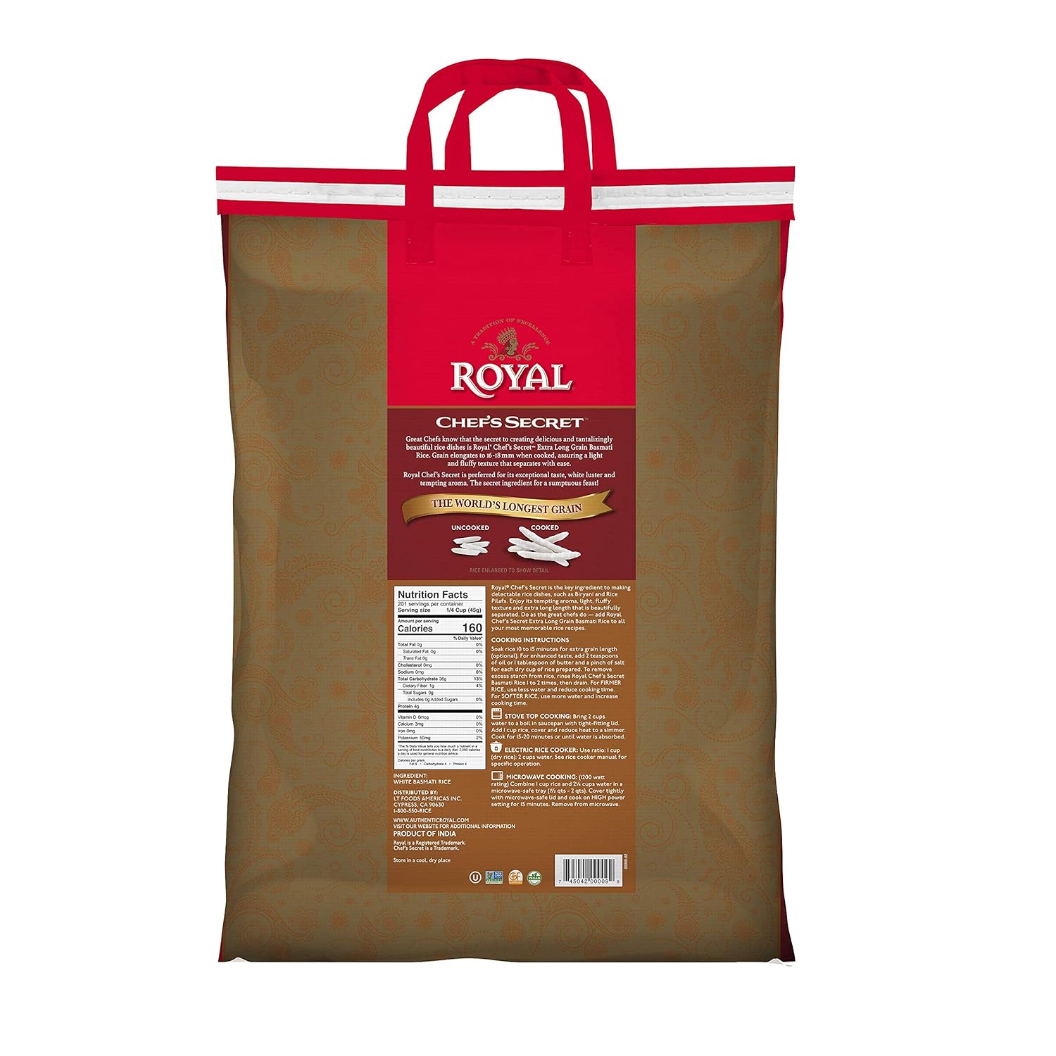 Extra Long Basmati Rice, 320 Ounce T555249