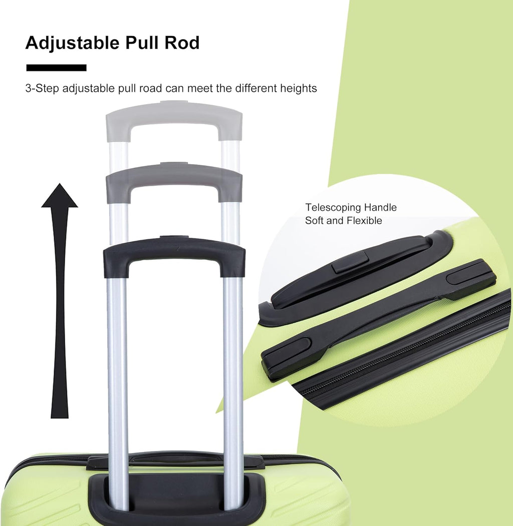 4 Piece Lightweight Luggage Set with TSA Lock & Spinner Wheels G6907