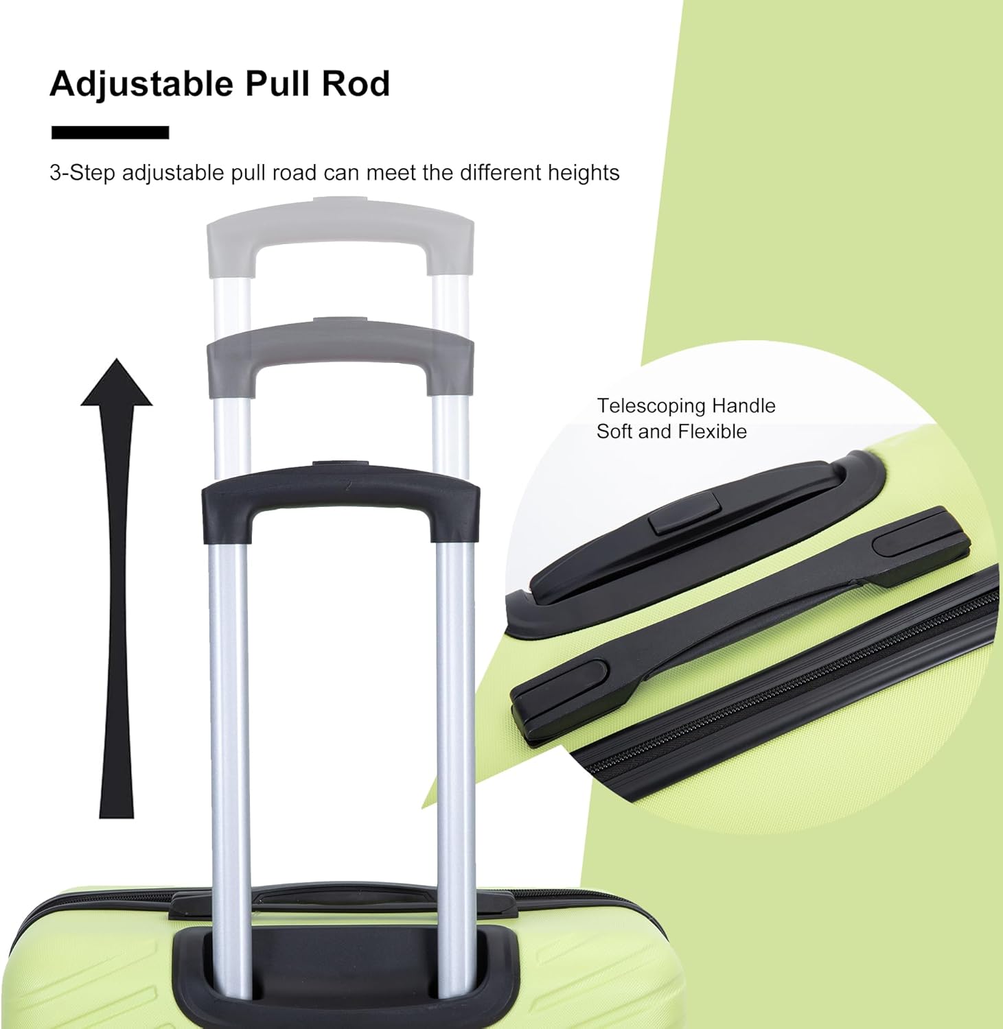 4 Piece Lightweight Luggage Set with TSA Lock & Spinner Wheels G6907