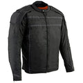 Milwaukee Leather Men's Armored Textile Motorcycle Rider Jacket L780