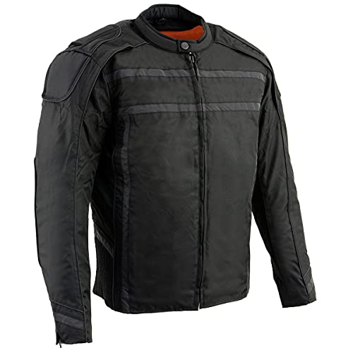 Milwaukee Leather Men's Armored Textile Motorcycle Rider Jacket L780