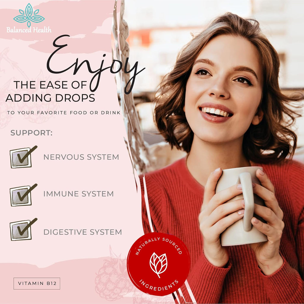 B12 1,000 mcg 2 oz 120 Servings Raspberry Flavor Sublingual Drops O8223