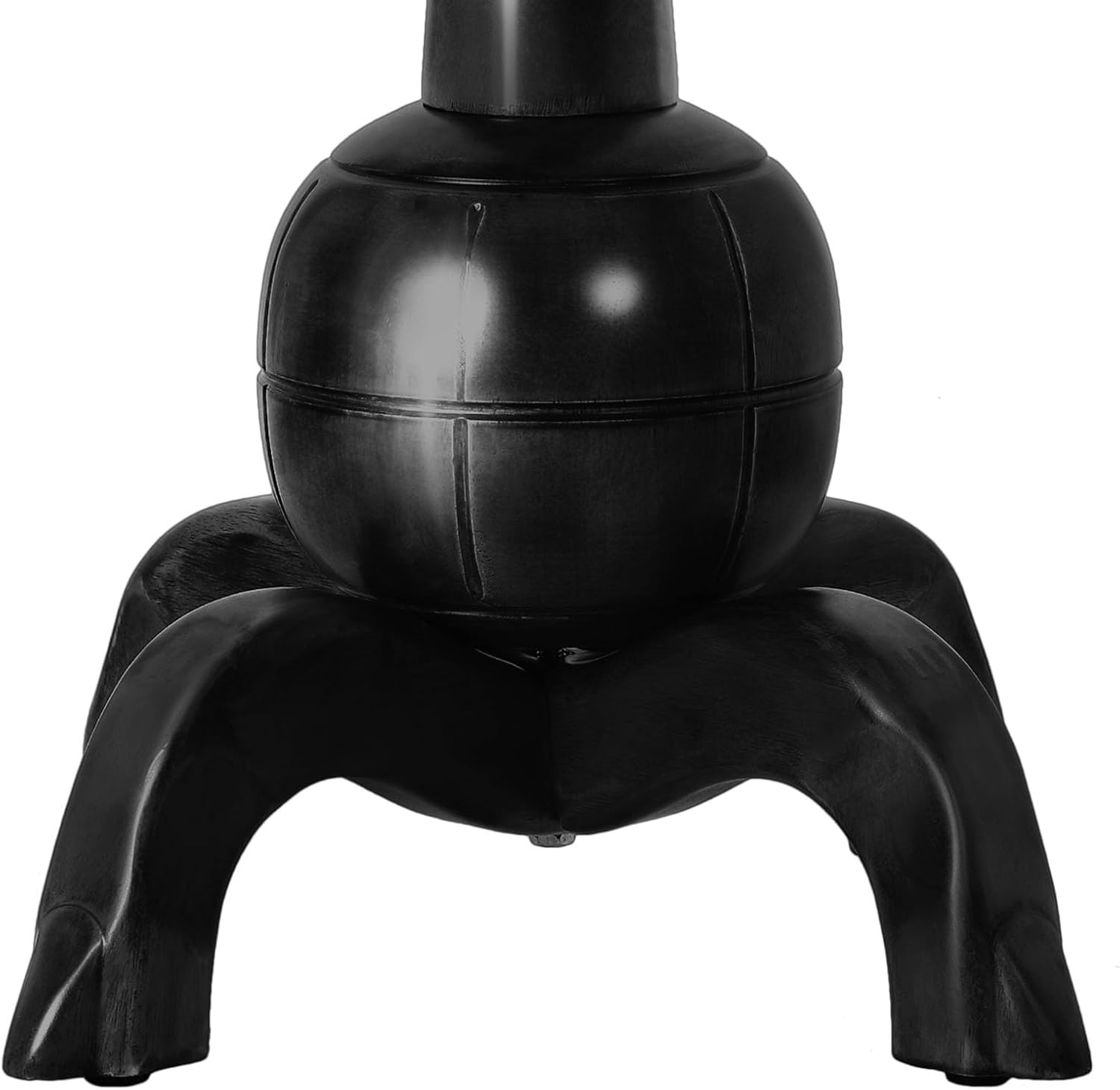 Black Freestanding Wood Coat Rack with 8 Hooks J579592