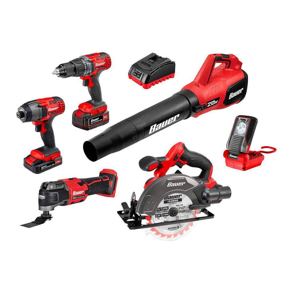 20V Cordless 6-Tool Combo Kit with 3 Ah Battery and 1.5 Ah Battery Z502