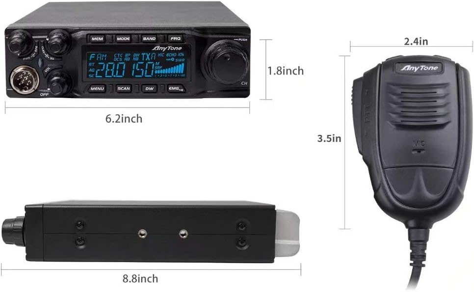 10 Meter Radio with SSB/FM/AM/PA Mode, 15W AM, 45W FM, 60W SSB P492836