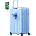2 Piece Hardside Luggage Set with TSA Lock 20+28 Inch LightBlue V6971
