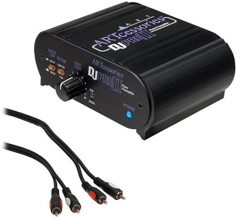 Turntable Phono Preamplifier with RIAA EQ and RCA Male to 2 RCA Male Audio Cable 3' J84921