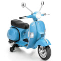 Blue 6V Kids Ride on Vespa Scooter Motorcycle with Headlight N768