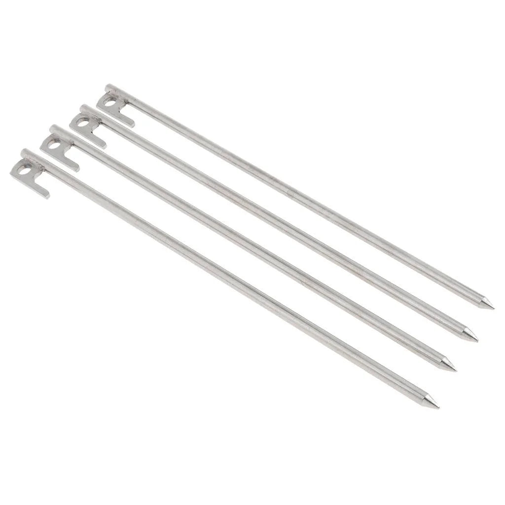 40cm Heavy-Duty Steel Solid Tent Stakes Pegs Ground Nail M8246