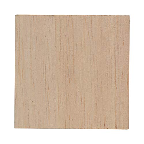 4pcs Square Wood Appliques J198538