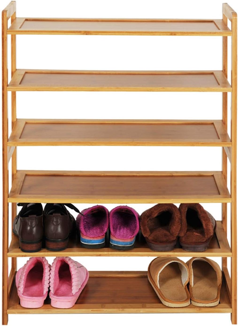 6 Tier Bamboo Shoe Rack Storage Shelf W203