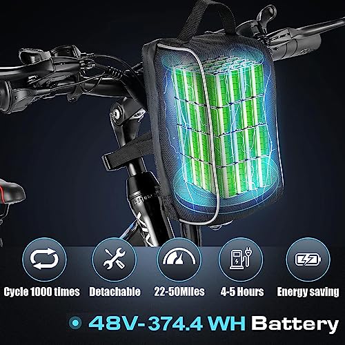 750W Peak Folding Electric Mountain Bike 26'' Ebike with Removable Battery A18722