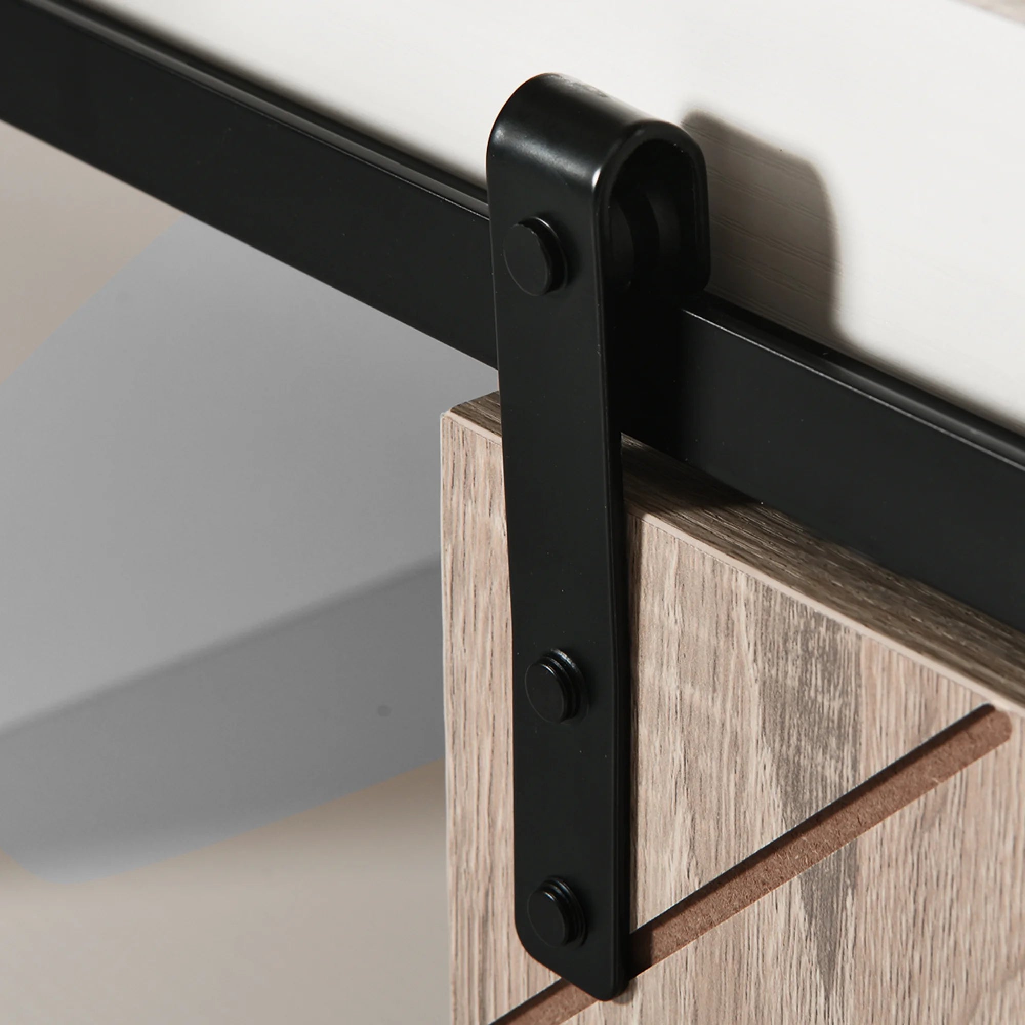 Oak Wood TV Stand with Outlets and USB Ports U400214