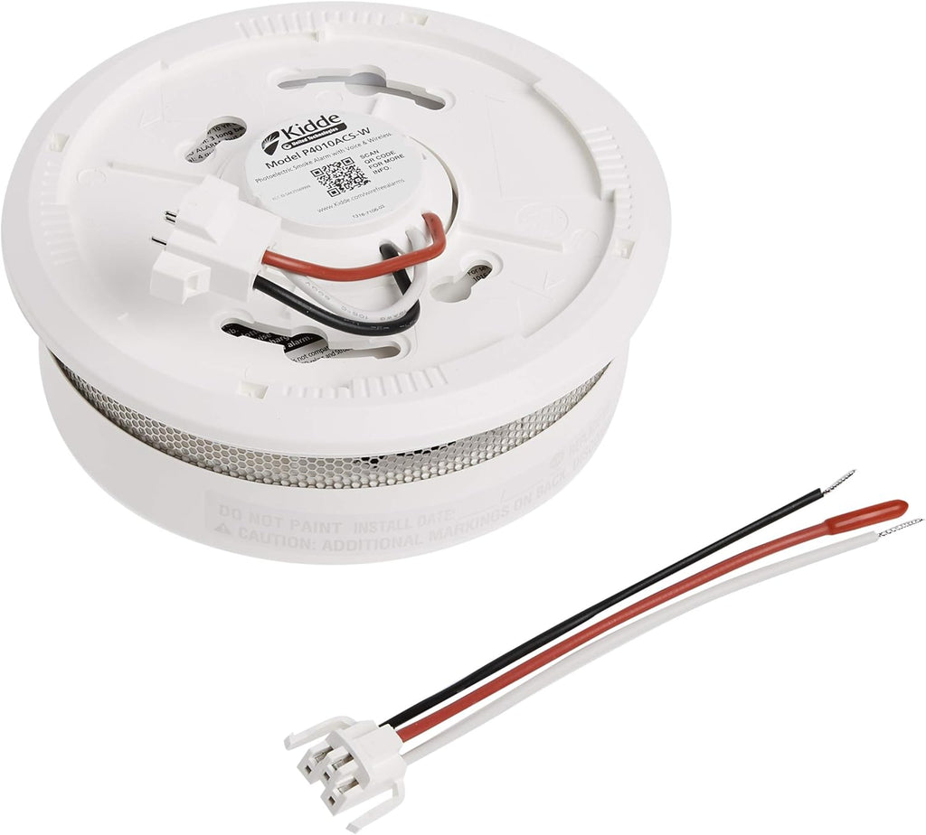 Wireless Smoke Detector, 10-Year Battery, Photoelectric Sensor, White Z7769