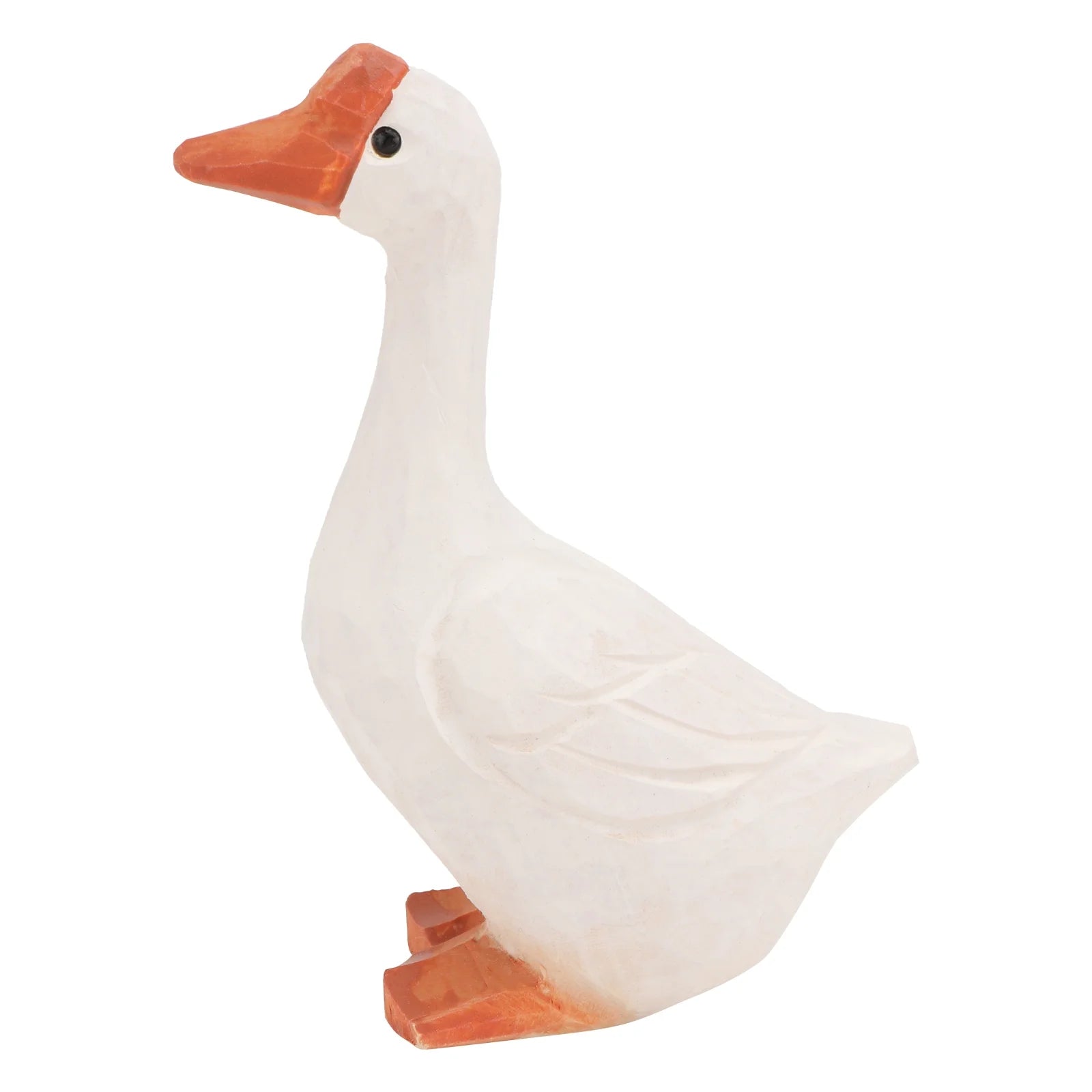 White 11x6cm Wooden Goose Ornaments T959