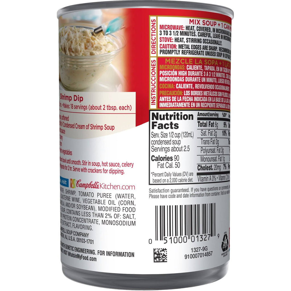 Condensed Cream of Shrimp Soup 10.5 oz. Can Pack of 12 M573