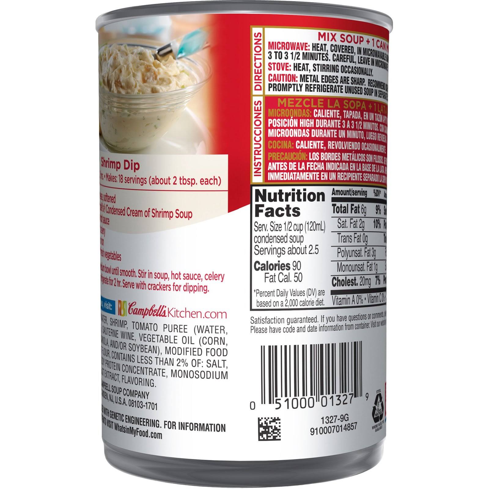 Condensed Cream of Shrimp Soup 10.5 oz. Can Pack of 12 M573