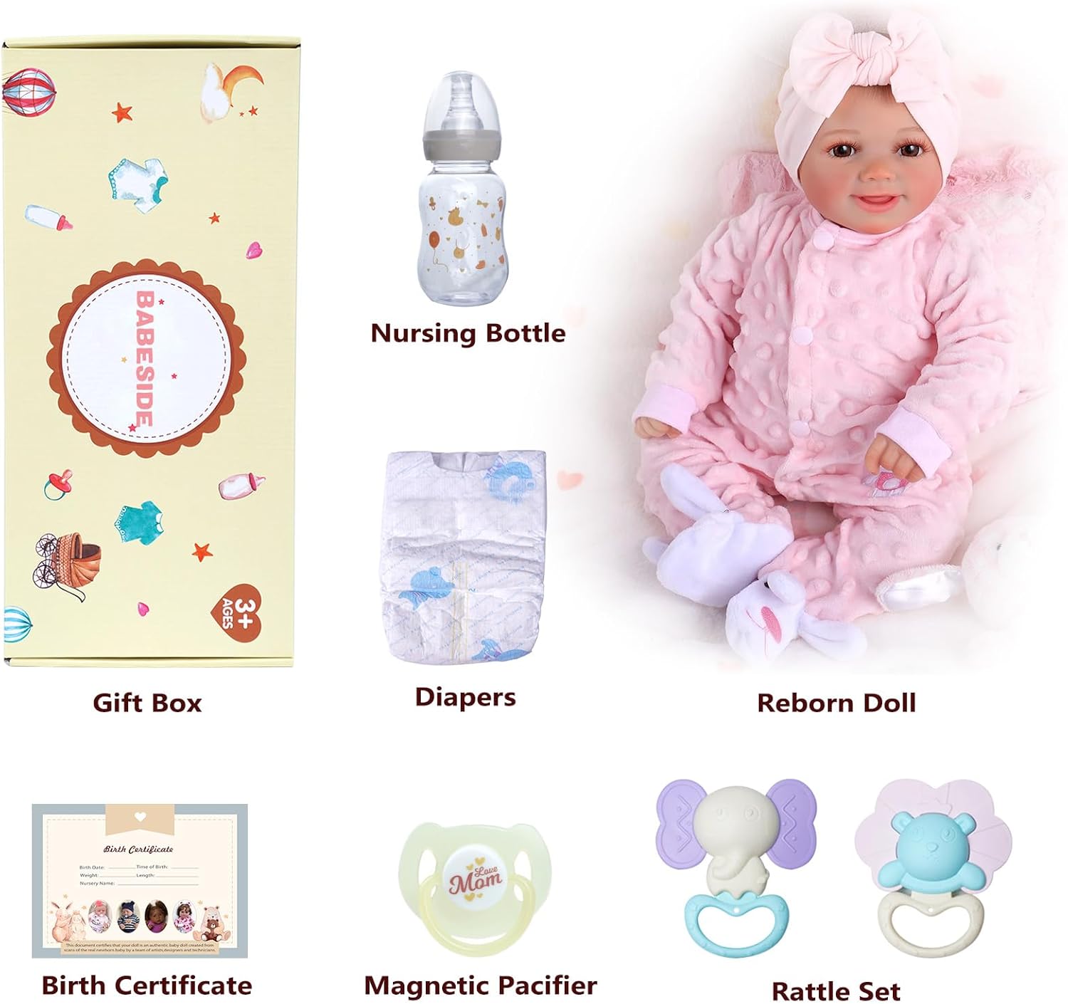 17-Inch Full Body Vinyl Realistic Baby Doll E79568