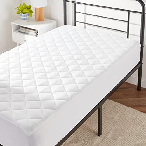 White Twin XL Quilted Mattress Topper Pad A557335