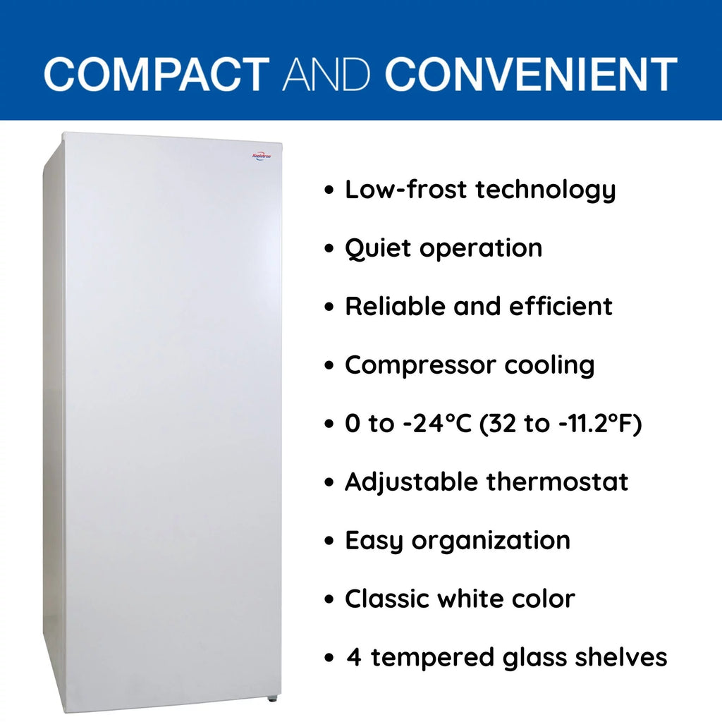 White 7.0 cu ft Upright Freezer D68020