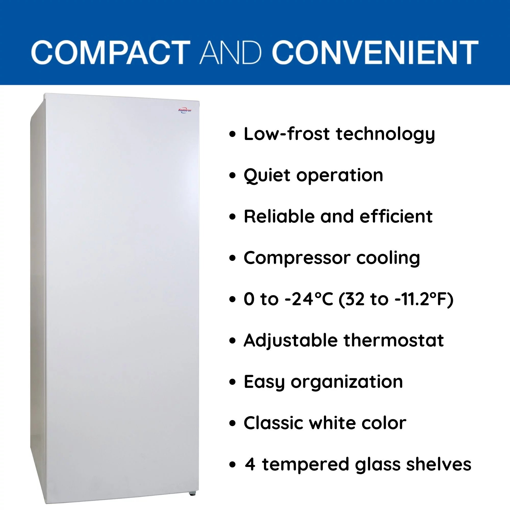 White 7.0 cu ft Upright Freezer D68020