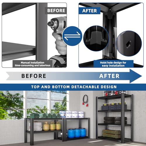 5-Tier Adjustable Metal Garage Shelving Unit U360