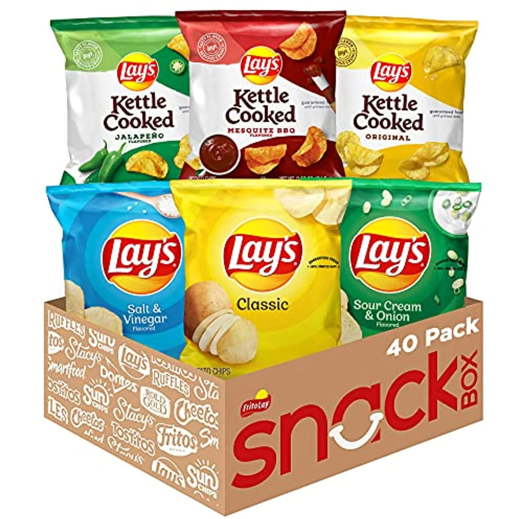 Kettle Cooked Potato Chips Variety Pack, 40 Count T699544