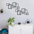 2 Pcs Black Metal Wall Art D86843