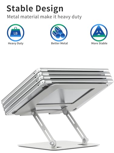 Black Adjustable Metal Laptop Stand T5920