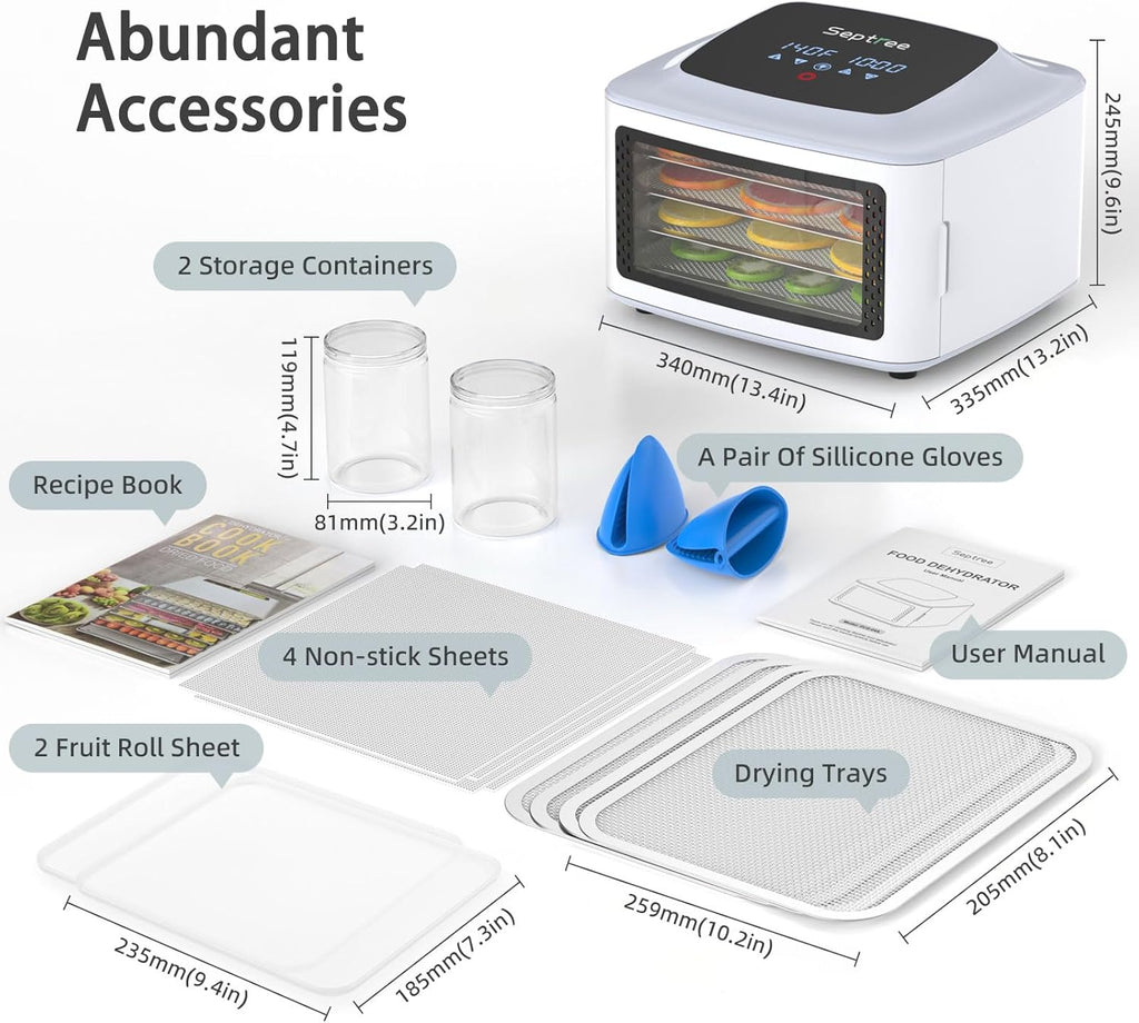 Stainless Steel 4-layer Food Dehydrator with Timer Control U494