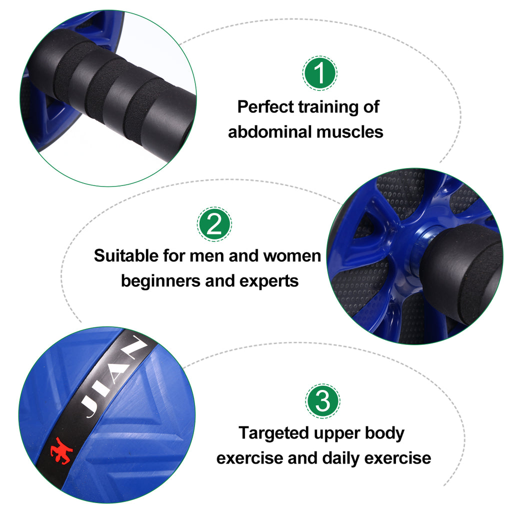 2pcs Abdominal Wheel Roller Exercise Equipment I81646