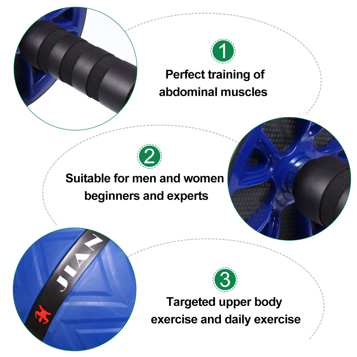 2pcs Abdominal Wheel Roller Exercise Equipment I81646